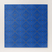Blauw en Sinaasappel hypnotische diamant moderne P Legpuzzel (Verticaal)