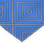 Blauw en Sinaasappel hypnotische diamant moderne P Tafelkleed (Gekanteld)