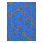 Blauw en Sinaasappel hypnotische diamant moderne P Tafelkleed (Voorkant)