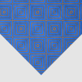 Blauw en Sinaasappel hypnotische diamant moderne P Tissuepapier (Detail)