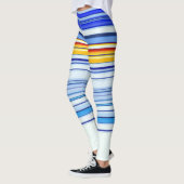 Blauw en Sinaasappel Leggings (Links)