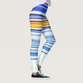 Blauw en Sinaasappel Leggings (Rechts)
