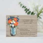 Blauw en Sinaasappel Mason Jar Wood | RSVP (Staand voorkant)