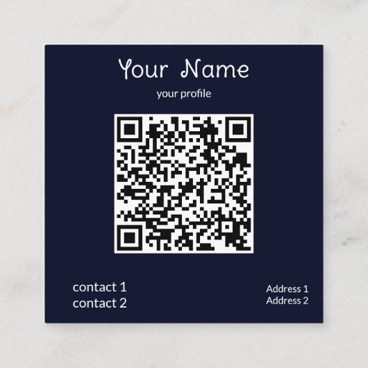 Blauw en sinaasappel Oosters tapijt thema Vierkante Visitekaartje (Achterkant)