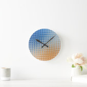 Blauw en Sinaasappel Ronde Klok (Huis)
