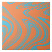 Blauw en Sinaasappel Tegeltje (Voorkant)