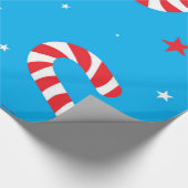 Blauw- en snoeprietafdrukken cadeaupapier (Hoek)