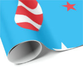 Blauw- en snoeprietafdrukken cadeaupapier (Rol Hoek)