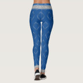 Blauw en Sparkly Zilver Leggings (Achterkant)