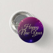 Blauw En Speld Nieuwjaars Spelden Ronde Button 3,2 Cm (Voorkant /achterkant)