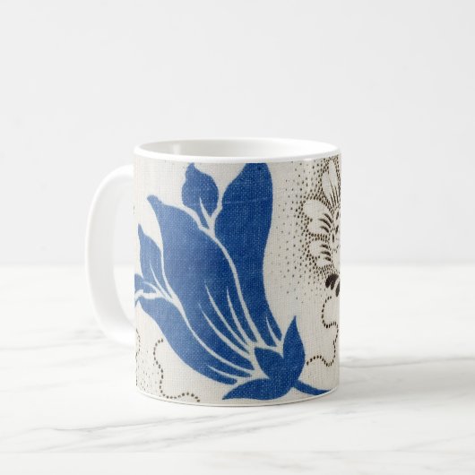  blauw en Stippled Floral Pattern | MOKKEN (Voorkant links)