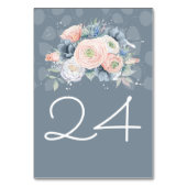 Blauw en stoffig Roos Bloemen Waterverven Kaart (Voorkant)