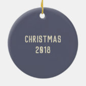 Blauw en Tan Pontoon Boat Ornament (Achterkant)