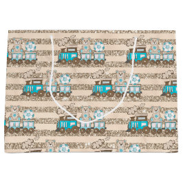 BLAUW- EN TAN WATERVERF BABY-OPLEIDINGEN GROOT CADEAUZAKJE