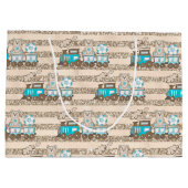 BLAUW- EN TAN WATERVERF BABY-OPLEIDINGEN GROOT CADEAUZAKJE (Achterkant)