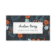 Blauw en Tangerine Oranje Substituut leraar