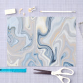 Blauw en Tannet Agatenpatroon Tissuepapier (Craft)