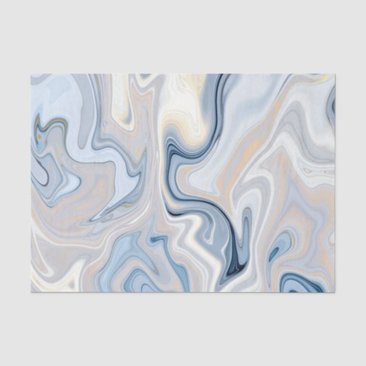Blauw en Tannet Agatenpatroon Tissuepapier (Voorkant)