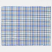 Blauw en tapijtschelp Patroon Fleece Deken (Voorkant (Horizontaal))