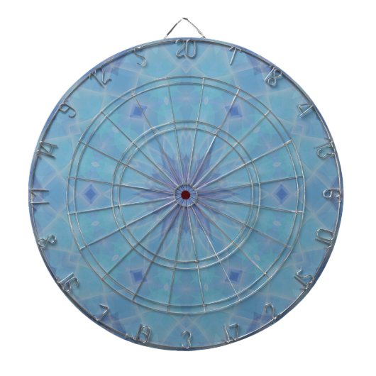 Blauw en Turquoise Dartbord (Voorkant)