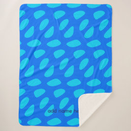 Blauw en turquoise honingraat traandrop patroon sherpa deken
