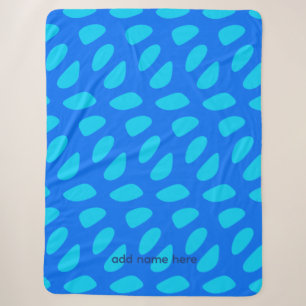 Blauw en turquoise honingraat traandrop patroon sherpa deken