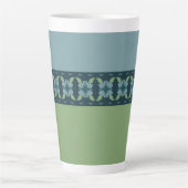 Blauw en Turquoise Latte Mok (Voorkant)