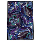 Blauw en Turquoise Medium Cadeauzakje (Achterkant)