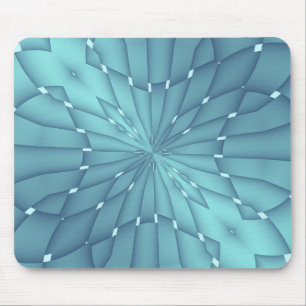 Blauw en Turquoise Metallic Star Muismat