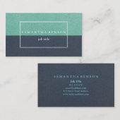 Blauw en Turquoise Modern Professional Visitekaartje (Voorkant / Achterkant)