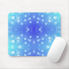 Blauw en turquoise muismat met een bokehpatroon 