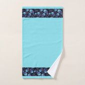 Blauw en turquoise paisley bad handdoek (Handdoek)