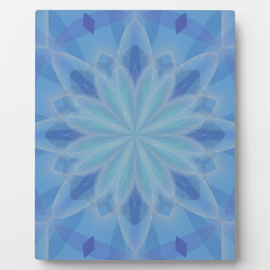 Blauw en Turquoise Patroon 5 Fotoplaat (Voorkant)