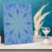 Blauw en Turquoise Patroon 5 Fotoplaat (Zijkant)