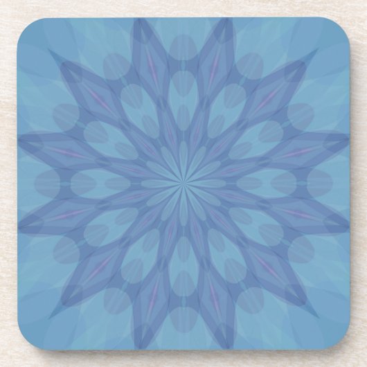 Blauw en Turquoise Pattern 2 Onderzetter (Voorkant)