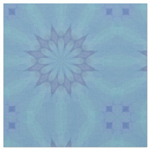 Blauw en Turquoise Pattern 3 Fabric Stof
