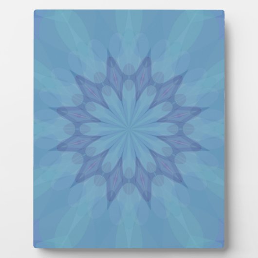 Blauw en Turquoise Pattern 3 Fotoplaat (Voorkant)
