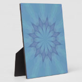 Blauw en Turquoise Pattern 3 Fotoplaat (Zijkant)