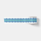 Blauw en turquoise satijnen lint (Voorkant)
