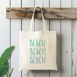 Blauw en Turquoise Strand Thema Elke Dag Tote Bag