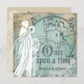 Blauw en verhaal eens op een Uitnodiging van de Ti (Voorkant / Achterkant)