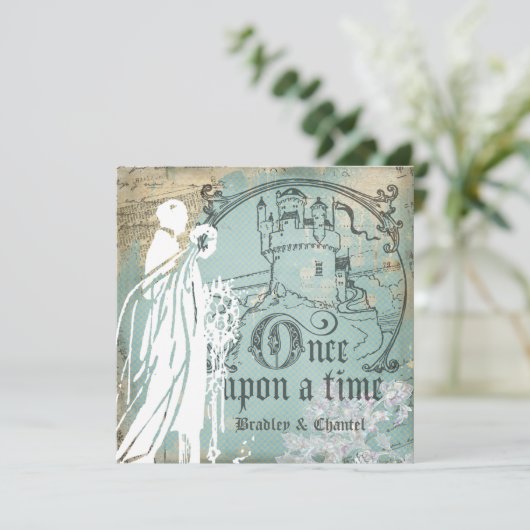 Blauw en verhaal eens op een Uitnodiging van de Ti (Staand voorkant)