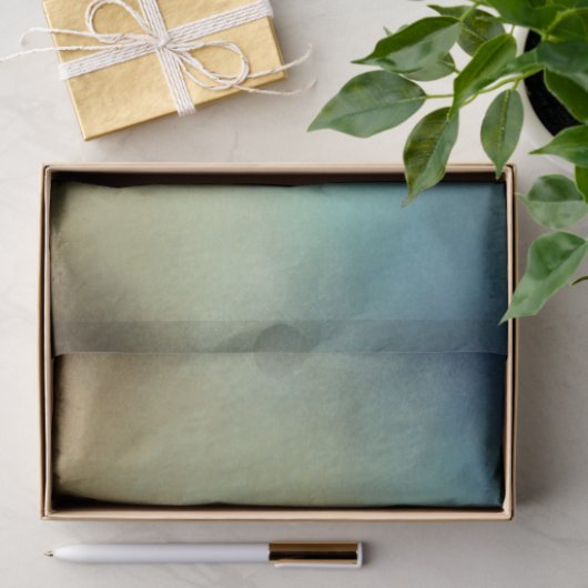 Blauw en vervagen artistiek tissuepapier (Geschenk)