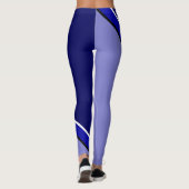 Blauw en violet diagonaal leggings (Achterkant)