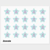 blauw en warm roze Snoep Shoppe Sticker (Vel)