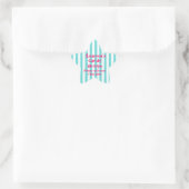 blauw en warm roze Snoep Shoppe Sticker (Tas)