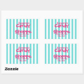 blauw en warm roze Snoep Shoppe Sticker (Vel)