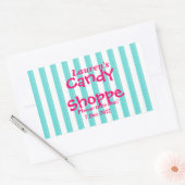 blauw en warm roze Snoep Shoppe Sticker (Envelop)