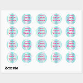 blauw en warm roze Snoep Shoppe Sticker (Vel)