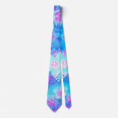 Blauw en warm roze succulent onderwater Sedum Stropdas (Voorkant)